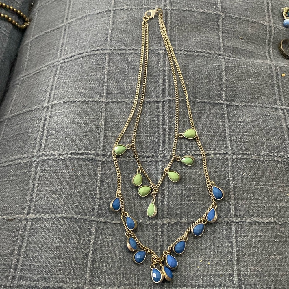 Blue stone necklace